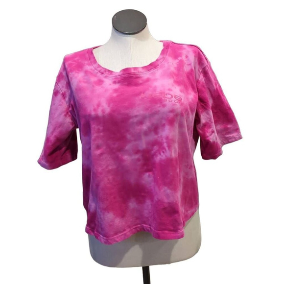 Bebe Sport Women's 1X Short Sleeve Tie Dye Hot Pink Magenta. - Picture 2 of 8